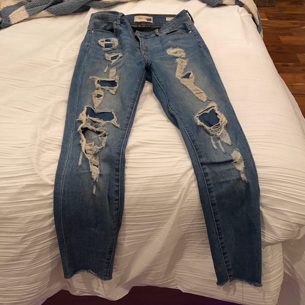 pacsun ripped high waister jeans
